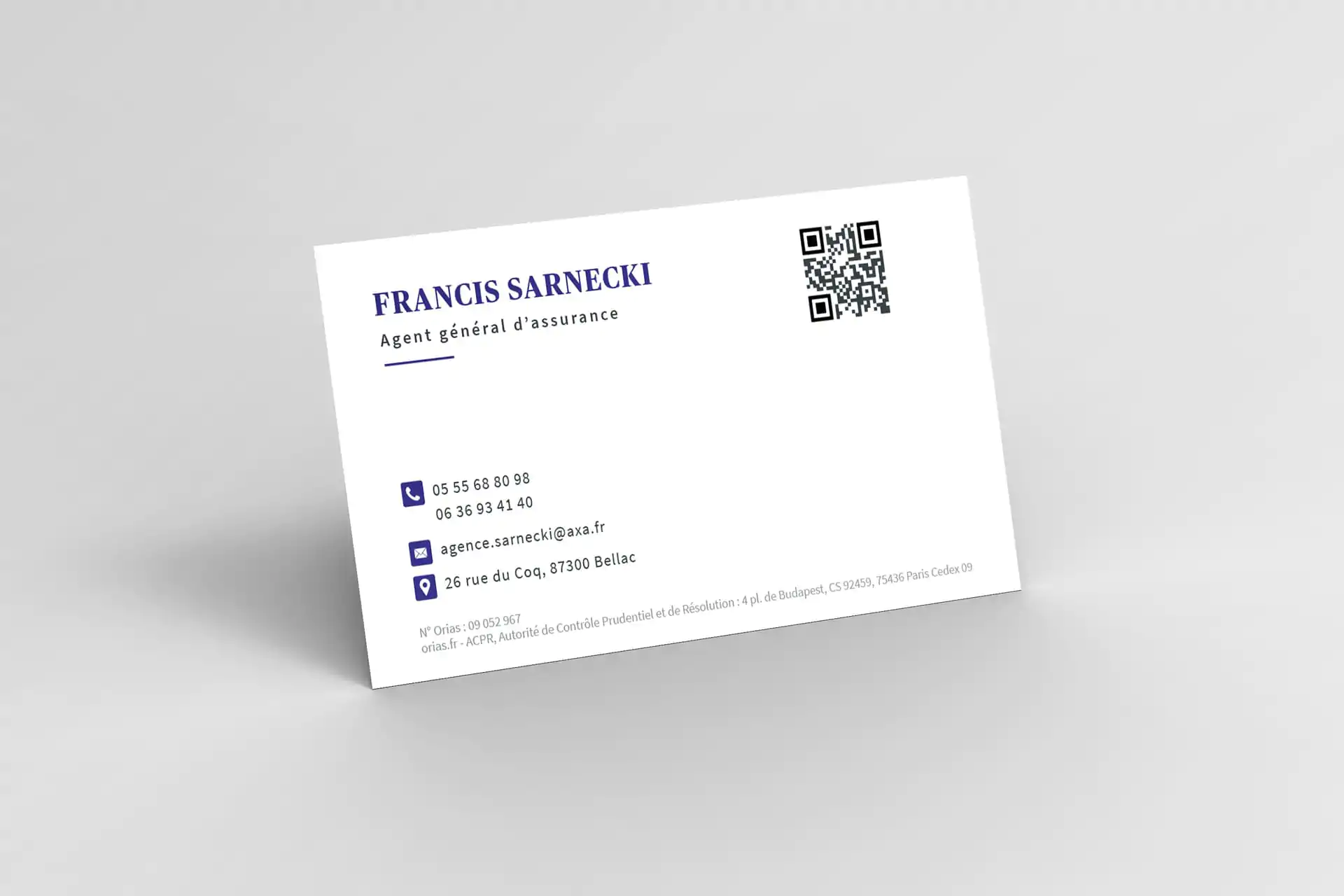 AXA Carte de visite face