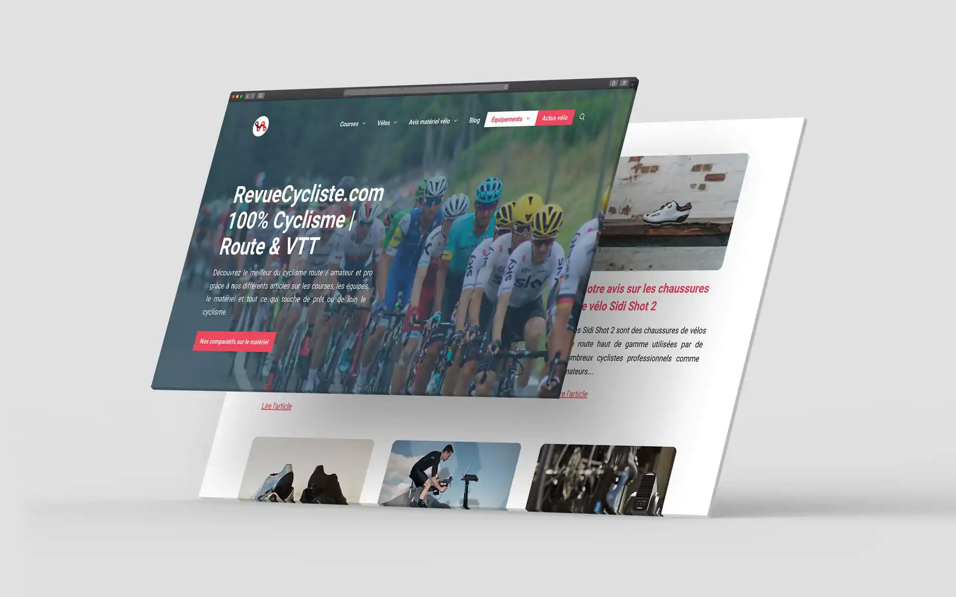 Revu Cycliste page d'accueil